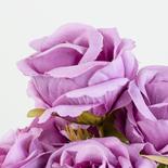 Artificial Lavender Rose Buds with Grass Bush