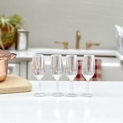 Dollhouse Miniature Champagne Glasses