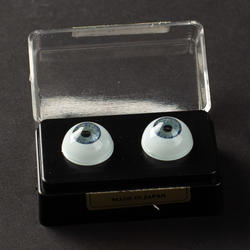 Gray Glastic Realistic Acrylic Doll Eyes 14mm Blue 