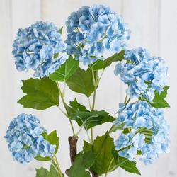 Blue Artificial Hydrangea Branch
