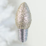 Glittered Platinum Light Bulb Stem
