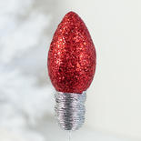 Glittered Red Light Bulb Stem