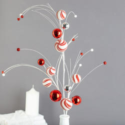 Holiday Peppermint And Red Ball Spray
