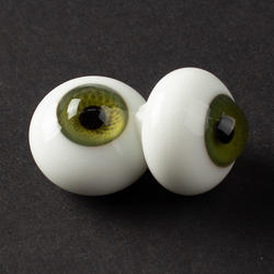 Monique Green Full Round Paper-weight Glass Doll Eyes