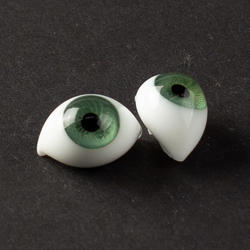 Monique Green Oval Paper-weight Glass Doll Eyes