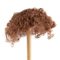 Monique Synthetic Brown Black Mohair Beri Curly Doll Wig