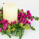 Beauty Pink Artificial Daisy Candle Ring