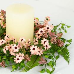 Light Pink Artificial Daisy Candle Ring