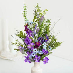 Artificial Mixed Foliage Spray with Wildflowers