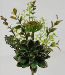 Artificial Green and Red Succulent and Eucalyptus Pick