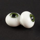 24 mm Monique Green Full Round Paper-weight Glass Doll Eyes