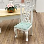 Dollhouse Miniature White Side Chair