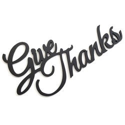 Bulk Case of 100 Finished Wood "Give Thanks" Cutouts