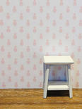 Dollhouse Miniature Pink Pineapples Wallpaper