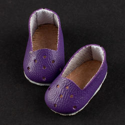 Monique Dark Purple Plain Loafer Doll Shoes
