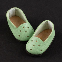 Monique Light Green Plain Loafer Doll Shoes