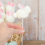 Artificial Fluffy Easter Bunny Picks
