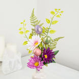 Pink Lavender and Purple Artificial Gerbera and Egg Spray