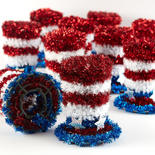 Patriotic Tinsel Uncle Sam Hats
