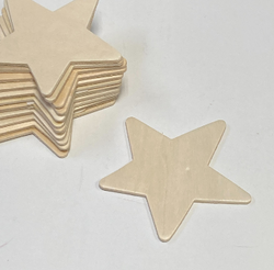 Unfinished Wood Star Cutouts