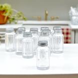 Dollhouse Miniature Medium Clear Unlabeled Canning Jars w/ Lids