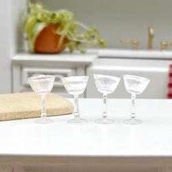 Dollhouse Miniature Martini Glasses Set