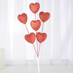 Red Hearts Floral Spray