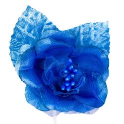 Royal Blue Satin Rose Picks