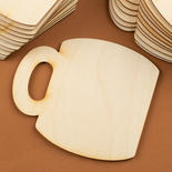 Unfinished Wood Coffee Mug Cutouts