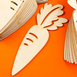 Unfinished Wood Carrot Cutouts