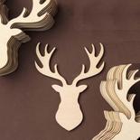 Unfinished Wood Deer Head Silhouette Cutouts