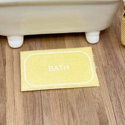 Dollhouse Miniature Yellow Bath Mat