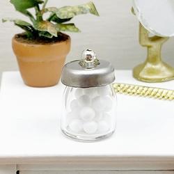 Dollhouse Miniature Apothecary Jar of Cotton Balls