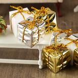 Mini White Gold and Silver Foil Gift Boxes