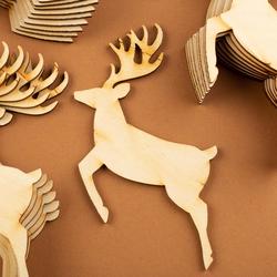 Unfinished Wood Deer Cutouts