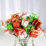 Red Green and White Foil Gift Box Picks