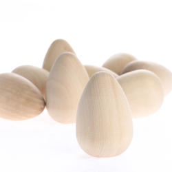 Case of Flat Bottomed Unfinished Wood Eggs