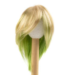 Monique Synthetic Mohair Blonde and Lime Green JoJo Doll Wig