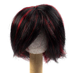 Monique Synthetic Mohair Off Black and Red Buttercup Doll Wig