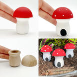 DIY Wooden Fairy Mushroom Houses Kit