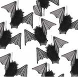 Dozen Black Halloween Bats
