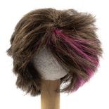 Monique Synthetic Mohair Brown Black Hot Pink Frankie Doll Wig