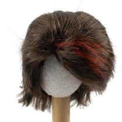 Monique Synthetic Mohair Brown Black with Red Frankie Doll Wig