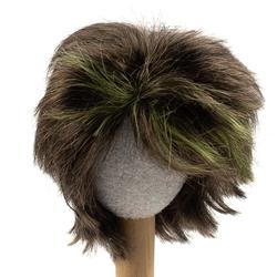 Monique Synthetic Mohair Brown Black Lime Green Frankie Doll Wig