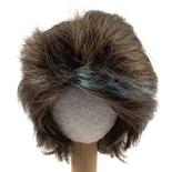 Monique Synthetic Mohair Brown Black with Blue Frankie Doll Wig