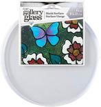 Set of Plaid Gallery Glass Beveled Circle Blank Surfaces