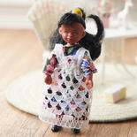 Miniature African American Girl Dollhouse Doll