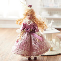 Miniature Victorian Girl Dollhouse Doll