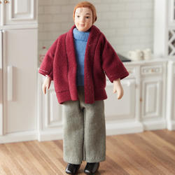 'Mr. Brown' Miniature Father Dollhouse Doll