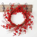 Artificial Red Berry Twig Wreath
